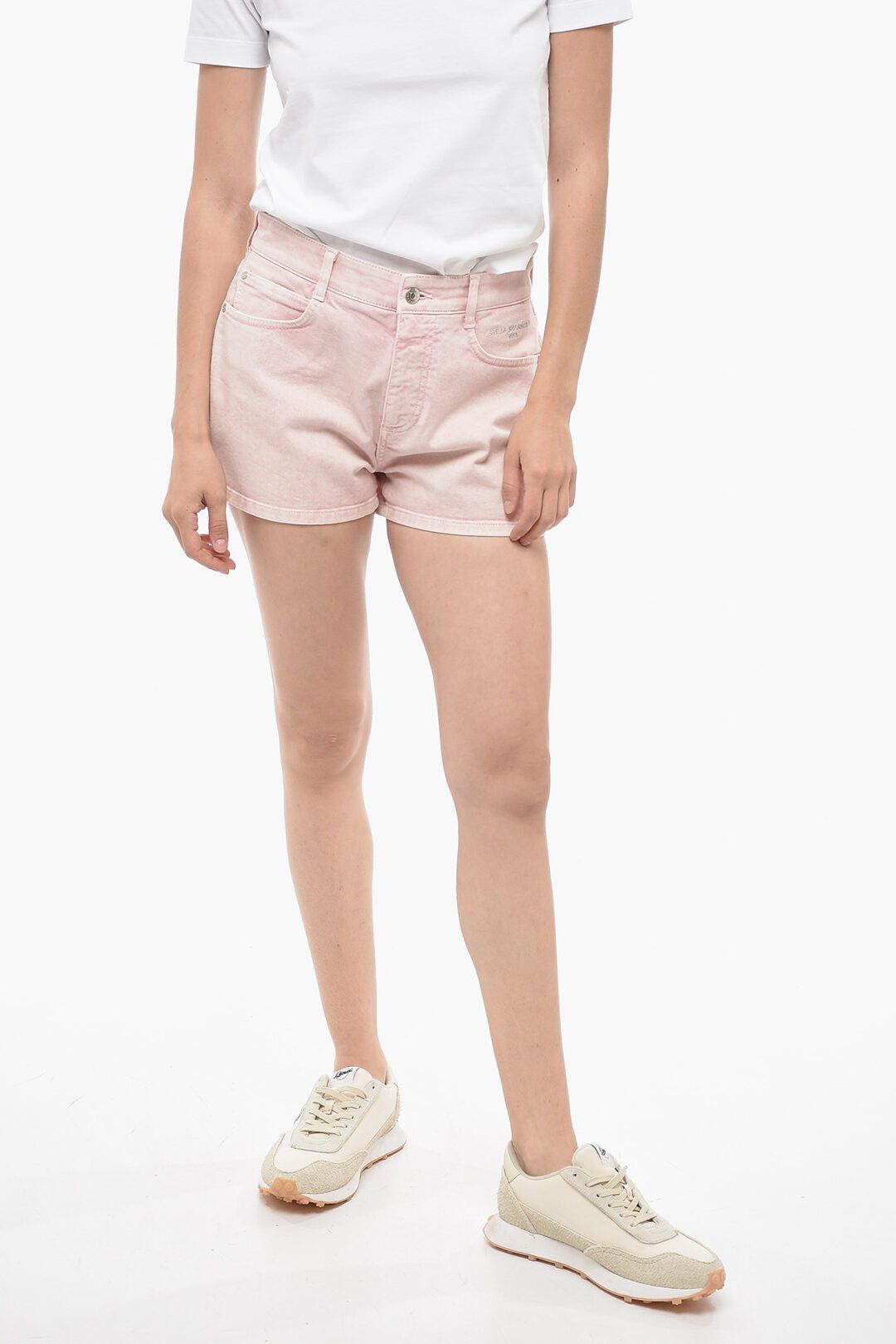 Stella McCartney og1mm0824 Wash Denim Short in Light Pink Size 28" / US 6 / IT 42 - 1 Thumbnail