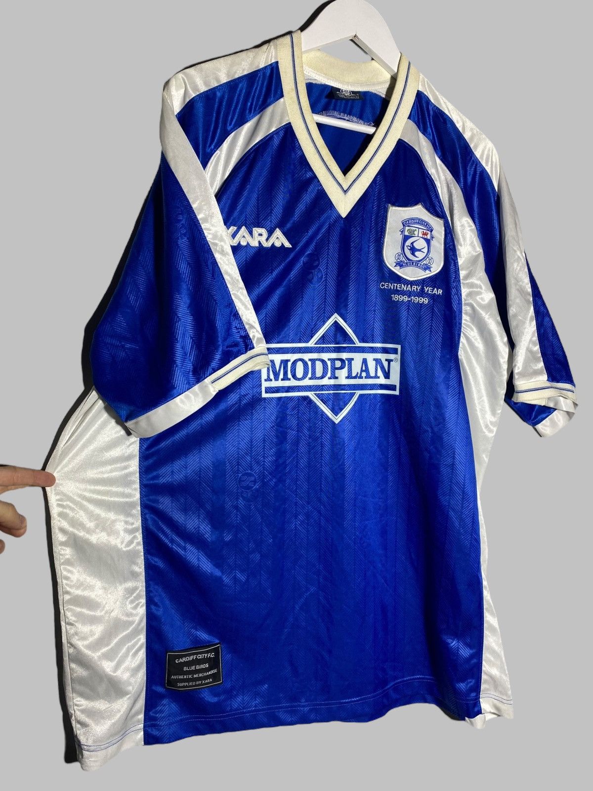 Vintage Vintage Cardiff City 1999 Home Football Shirt Soccer Jersey Size US XXL / EU 58 / 5 - 3 Thumbnail