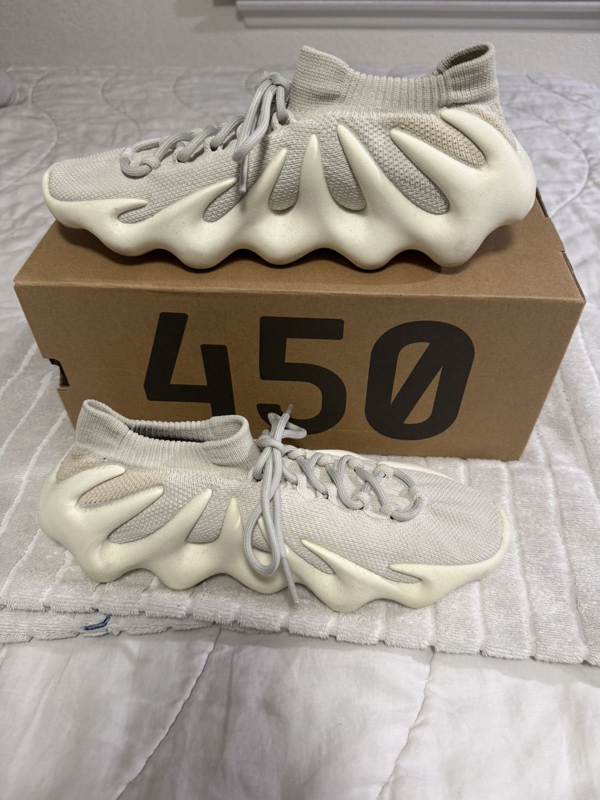 Yeezy Men’s Size 10 U.S. adidas Yeezy 450 Cloud White Sneakers Size US 10 / EU 43 - 1 Thumbnail