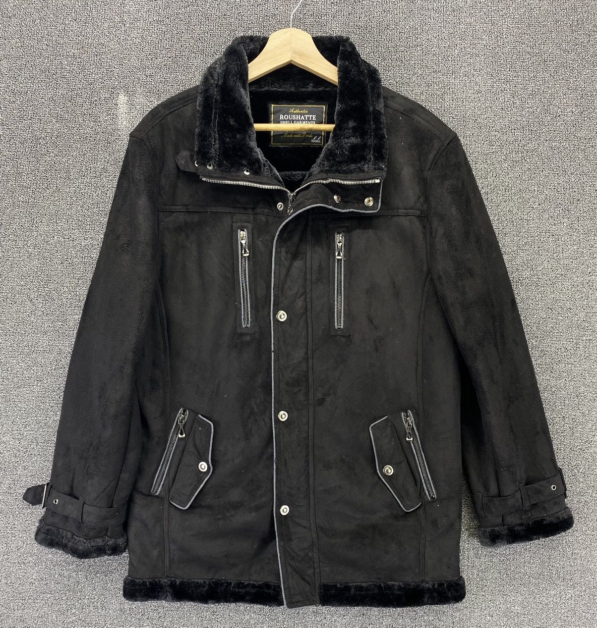 If Six Was Nine Vintage ROUSHATTE Shell Garments B3 Sherling Jacket Size US L / EU 52-54 / 3 - 1 Thumbnail