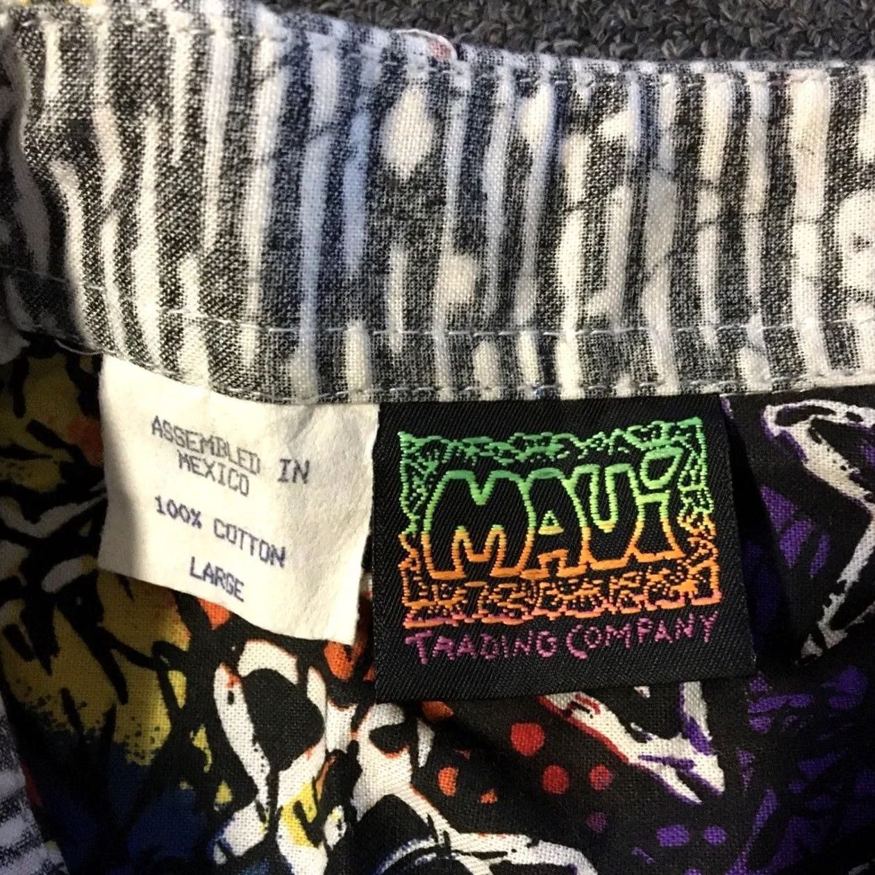 Gotcha VINTAGE All Over Print Shirt L Purple Surf Abstract AOP Button-Up Casual Men 70s 80s Grunge Vaporwave Ocean Pacific Size US L / EU 52-54 / 3 - 6 Thumbnail
