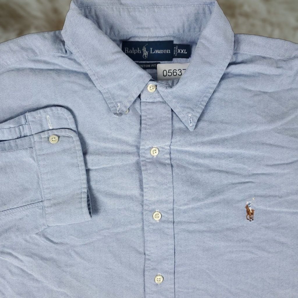 Ralph Lauren Ralph Lauren Shirt Mens 2XL Blue Pony Button-Up Long Sleeve Classic Casual Shirt - Cotton, Button-Down Collar, Regular Fit Size US XXL / EU 58 / 5 - 1 Thumbnail