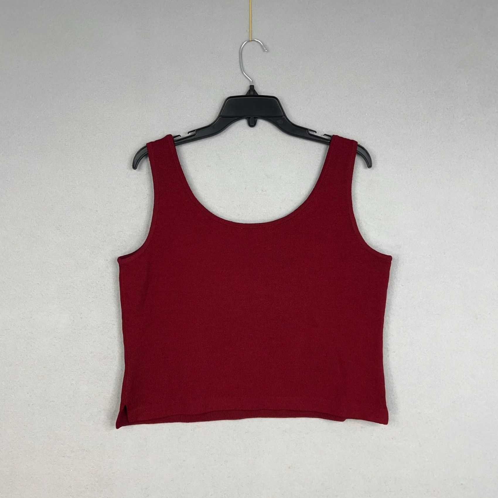 St. John St John Sweater Tank Womens Medium Red Santana Knit Minimal Capsule Luxe USA Size M / US 6-8 / IT 42-44 - 7 Thumbnail
