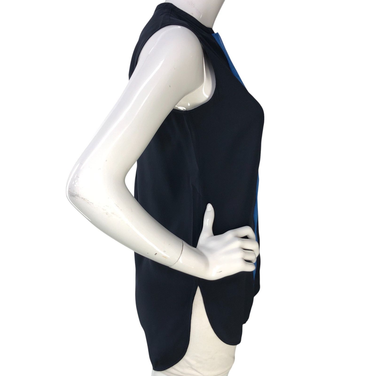 Vince Vince Size XS Tunic Top Blouse Silk Blue Two Tone Sleeveless Size XS / US 0-2 / IT 36-38 - 9 Thumbnail