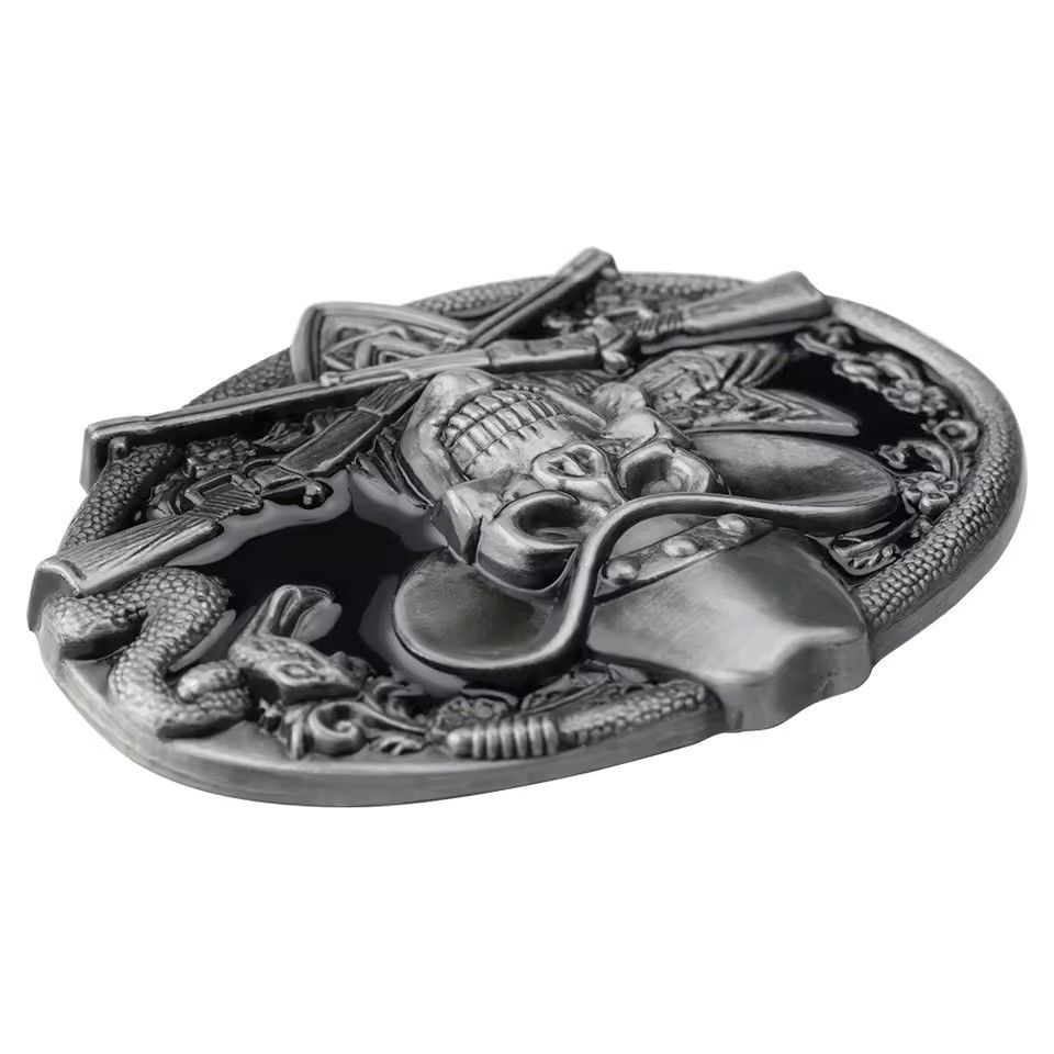 Other Western Cowboy Skull Alloy Belt Buckle Size ONE SIZE - 3 Thumbnail