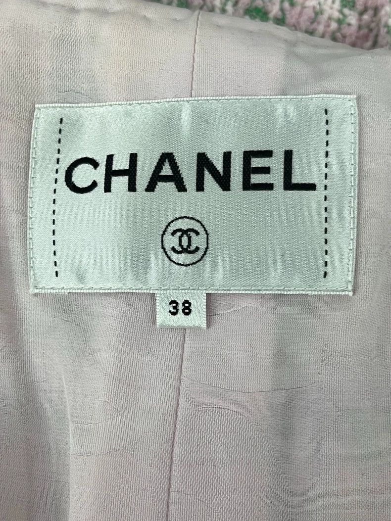 Chanel Chanel Pink and green mixed tweed woven vest Size XS / US 0-2 / IT 36-38 - 4 Thumbnail
