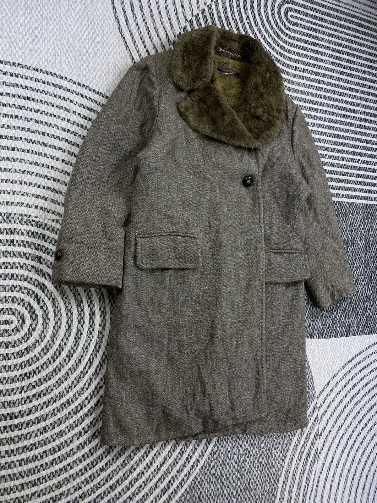 Brooks Brothers Vtg Brooks Brothers Wool Blend Coat Faux Fur Collar Jacket Size US M / EU 48-50 / 2 - 3 Thumbnail