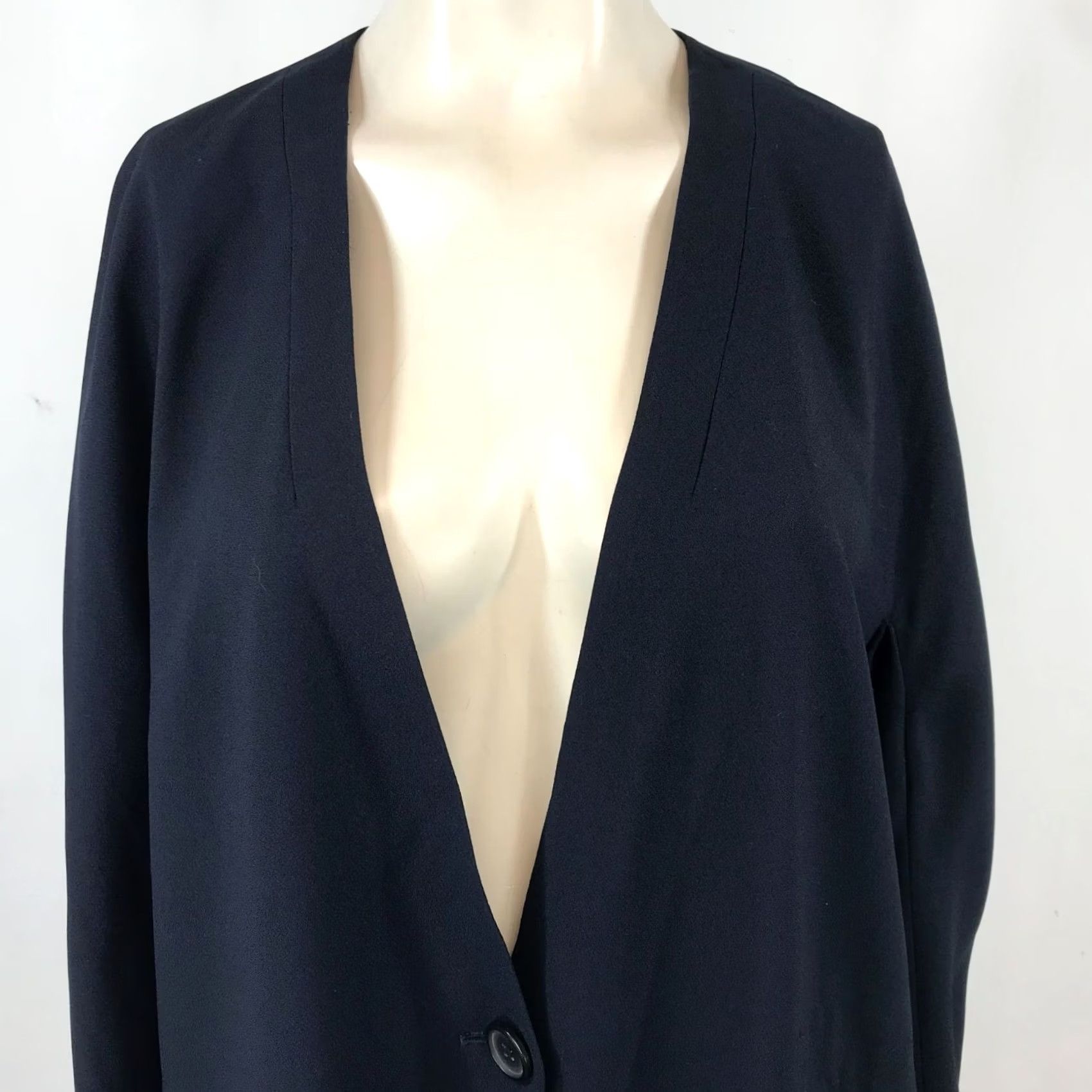 Madewell MADEWELL Women's Blazer Blue Long Sleeve Lined Jacket 12 Size XL / US 12-14 / IT 48-50 - 2 Thumbnail