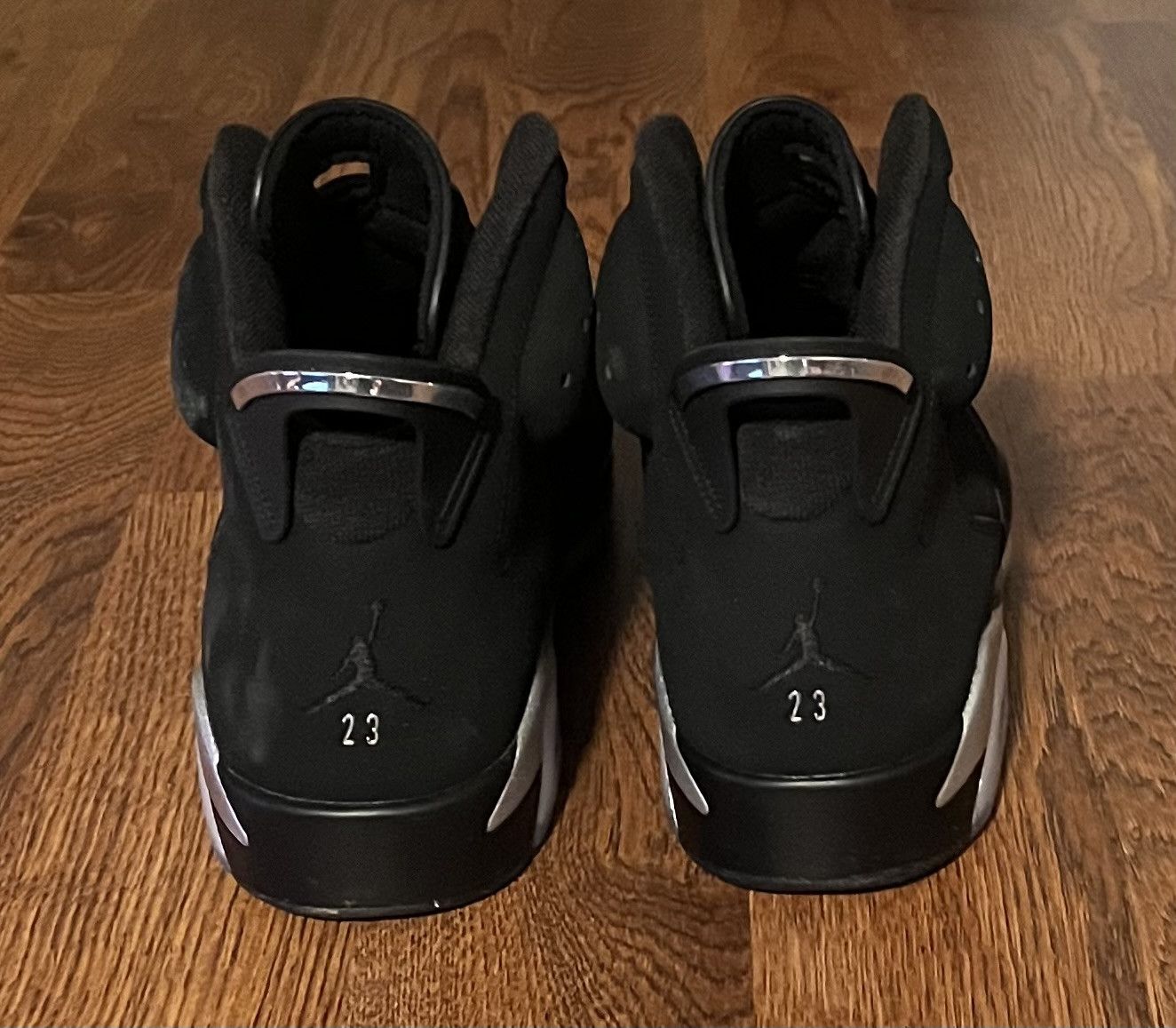 Jordan Brand Air Jordan 6 VI Retro Chrome Black Metallic Silver Size US 11.5 / EU 44-45 - 4 Thumbnail