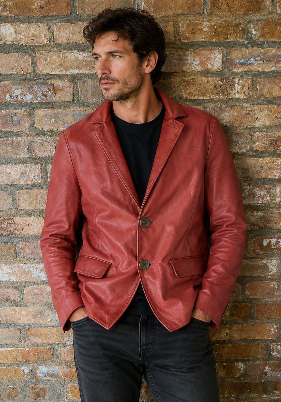 Yohan Serfaty AW2009 iconic Yohan red Leather jacket y/project Size US M / EU 48-50 / 2 - 2 Thumbnail