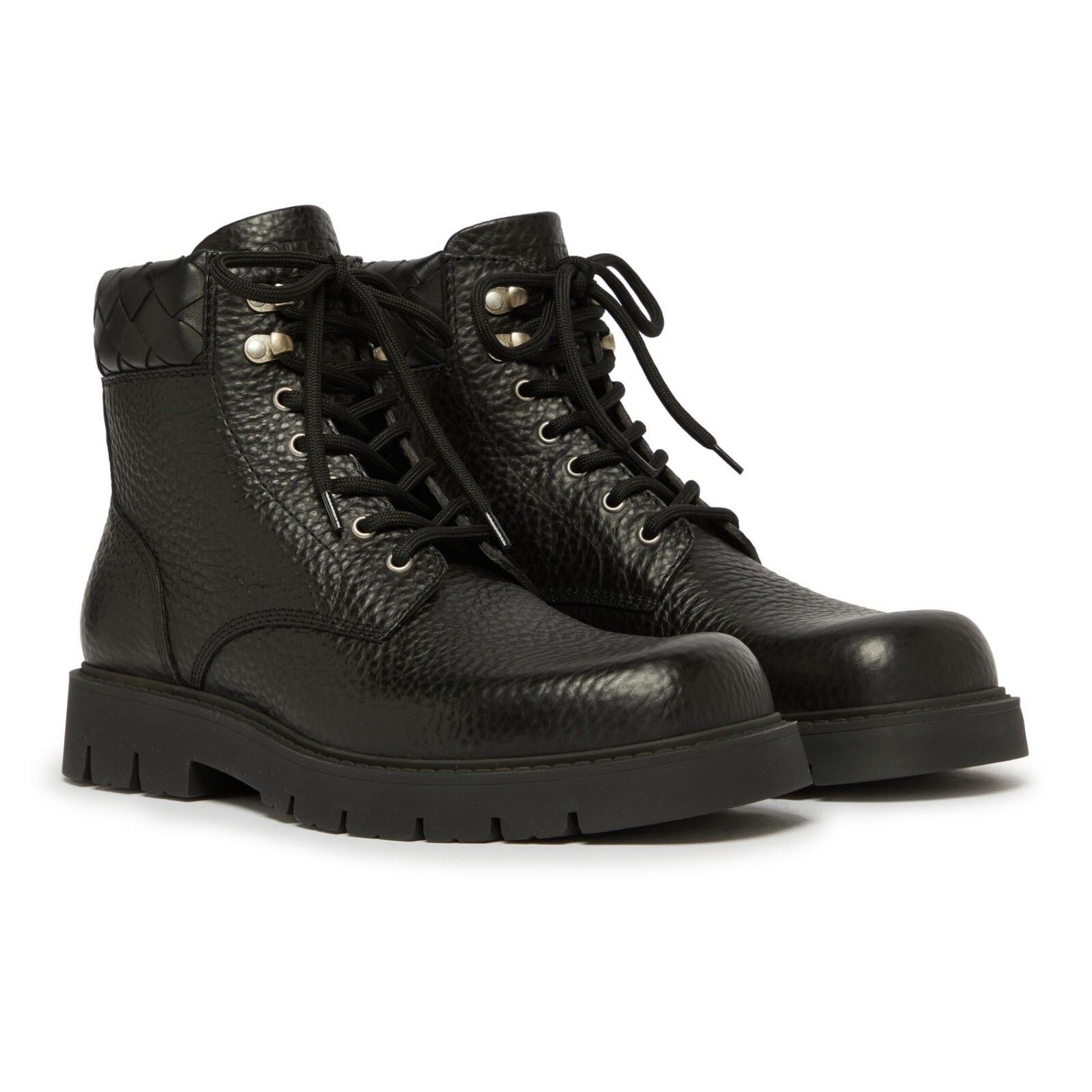 BOTTEGA VENETA Haddock Black Leather Boots New And Authentic