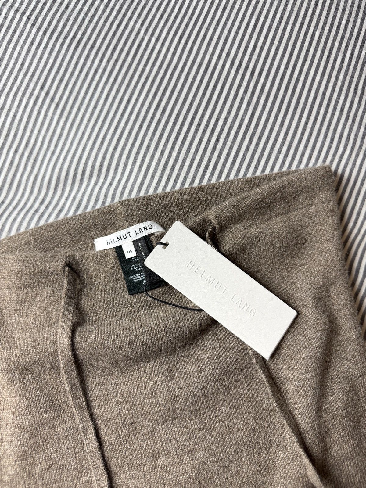 Helmut Lang Walnut Cashmere Drawstring Snood Size ONE SIZE - 2 Thumbnail