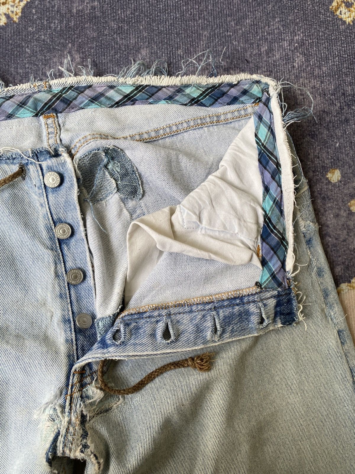 Japanese Brand 1990s - Ericho Hippie Deconstruced Distressed Design Denim Size US 32 / EU 48 - 13 Thumbnail
