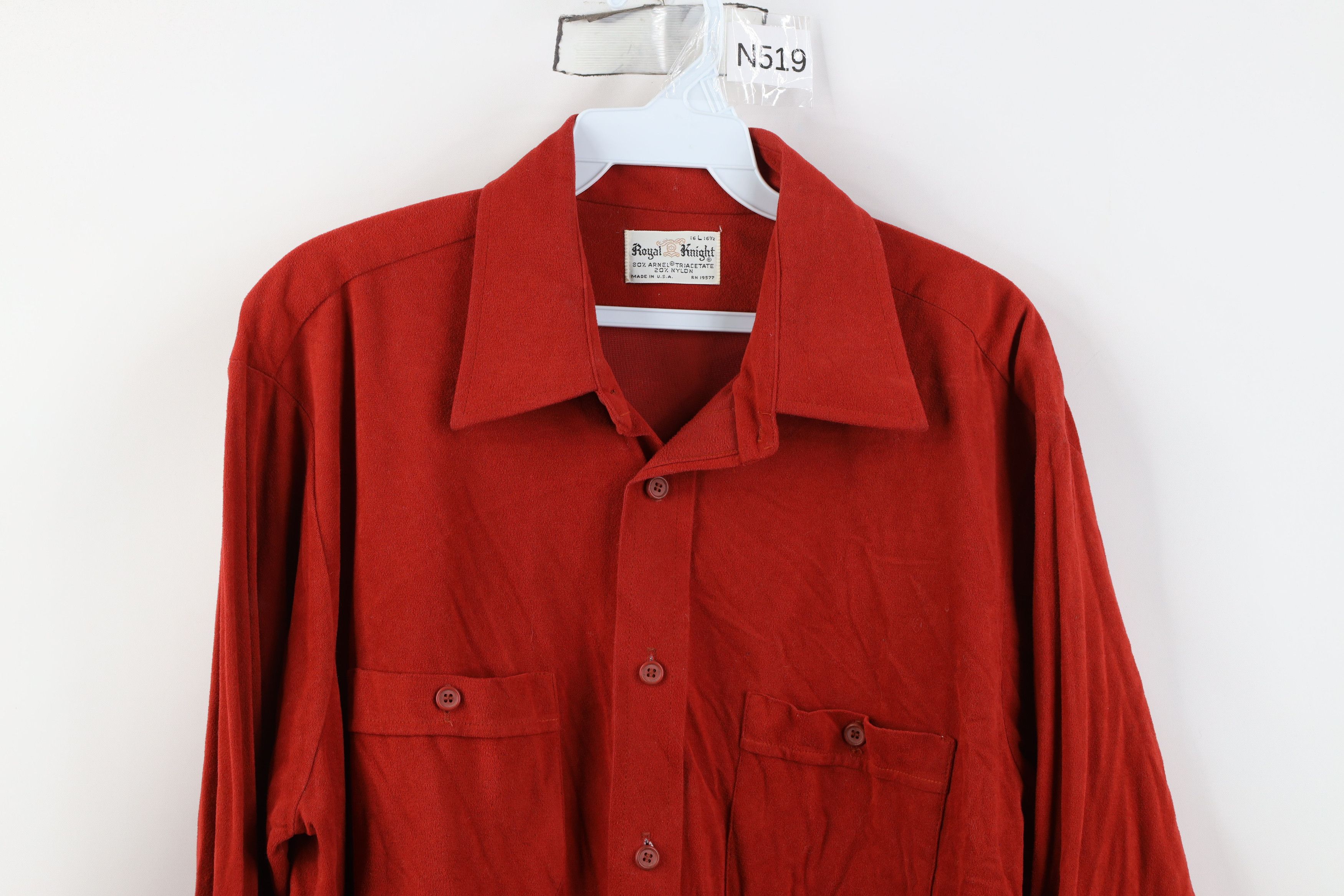 Vintage Vintage 70s Streetwear Velour Collared Button Shirt USA Size US L / EU 52-54 / 3 - 2 Thumbnail