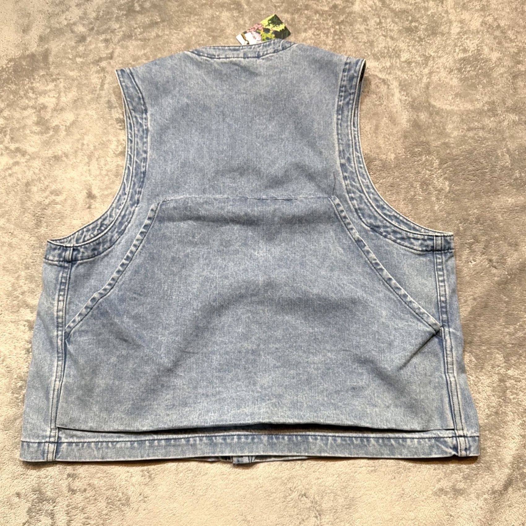 Jungmaven Jungmaven Falcon Vest Denim Jean Jacket L USA Made Pockets Casual Blue Hemp Size US 33 - 4 Thumbnail