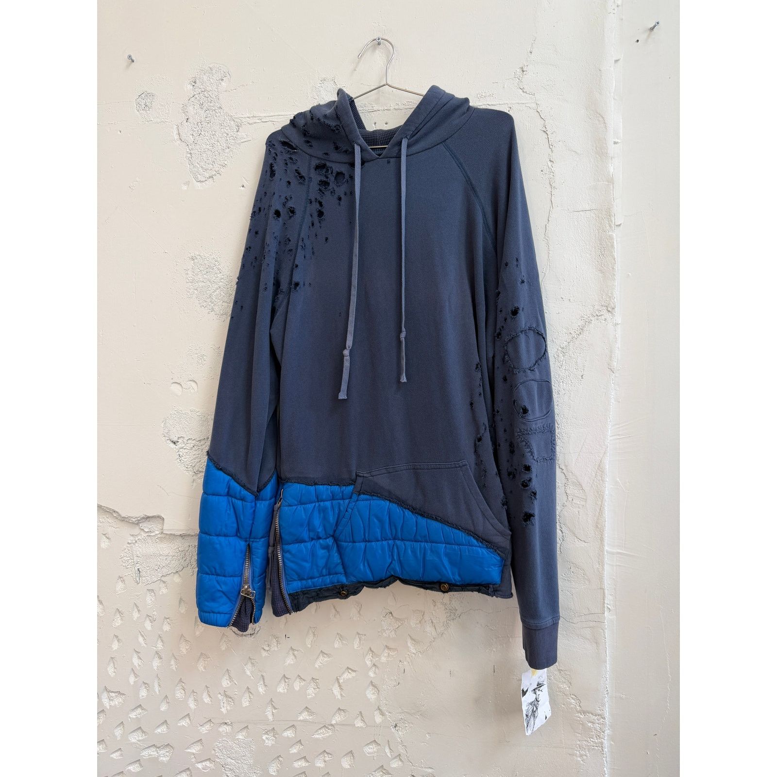 Greg Lauren Greg Lauren x Moncler SAMPLE Destroyed Puffy Collide Hoodie Size US L / EU 52-54 / 3 - 1 Thumbnail