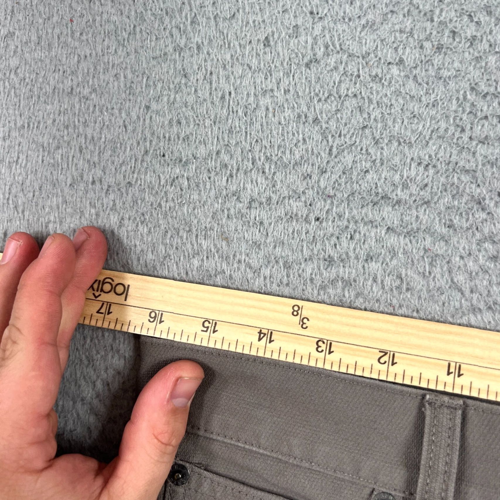 J.Crew VINTAGE J.CREW Men's Chino Pants Casual Cotton Flat Front Straight Leg 32 Waist Gray Size US 31 - 5 Thumbnail