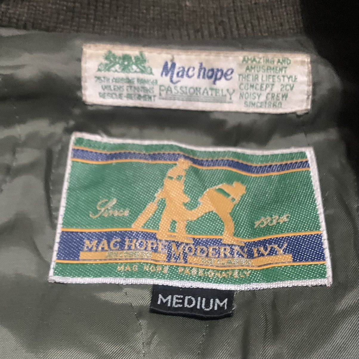 Japanese Brand Vintage 80s Machope Wool Varsity Jacket Sleeve Leather Size US M / EU 48-50 / 2 - 5 Thumbnail
