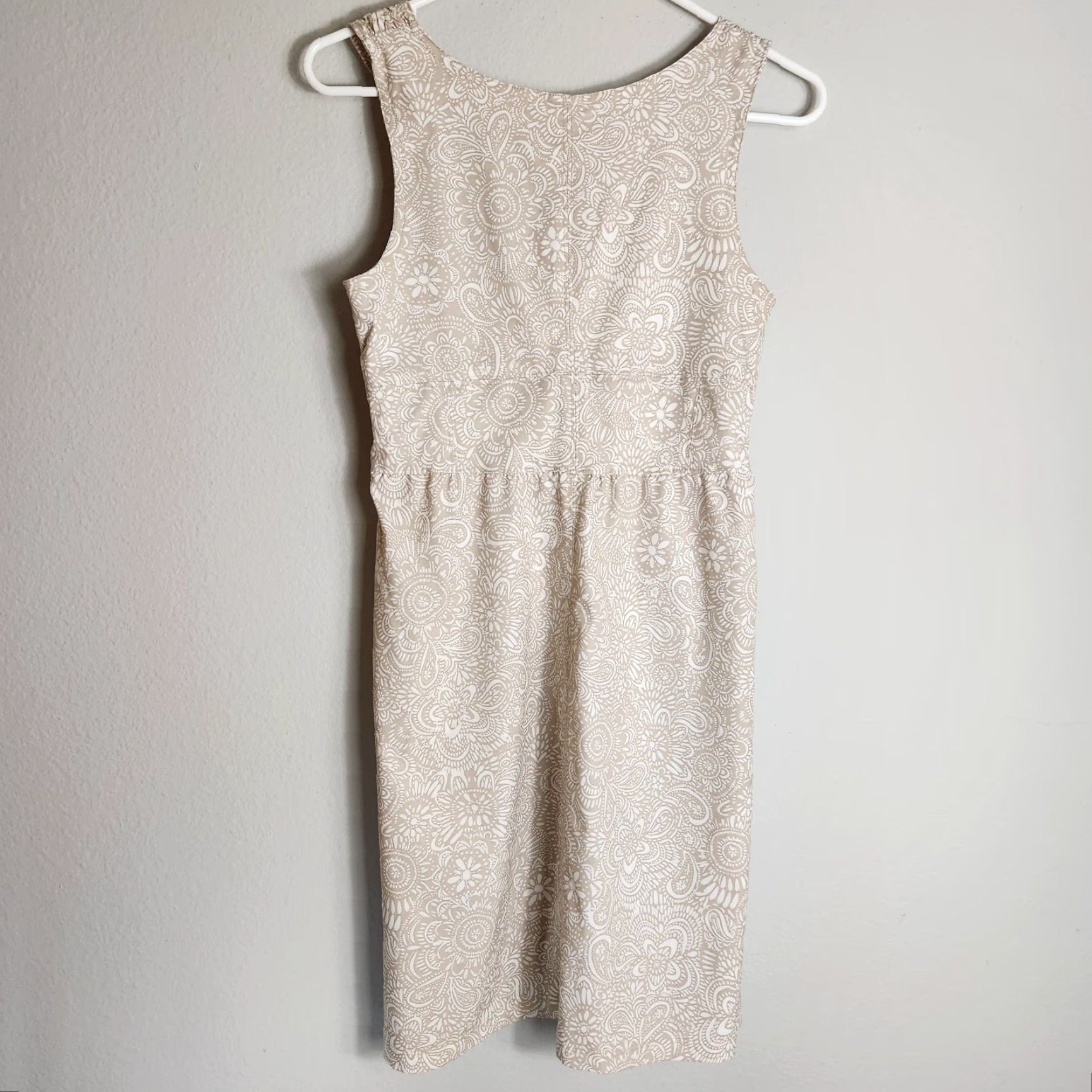 Athleta Athleta Womens Nearly Knotical Beige Paisley Floral Sleeveless Dress-Size 2 Size XS / US 0-2 / IT 36-38 - 7 Thumbnail