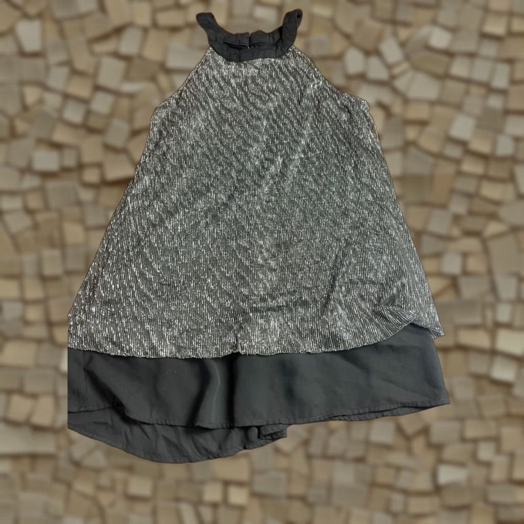 Vintage Maurices Shirt Women's Medium Black Silver Metallic Sleeveless T-Shirt Regular Size M / US 6-8 / IT 42-44 - 1 Thumbnail