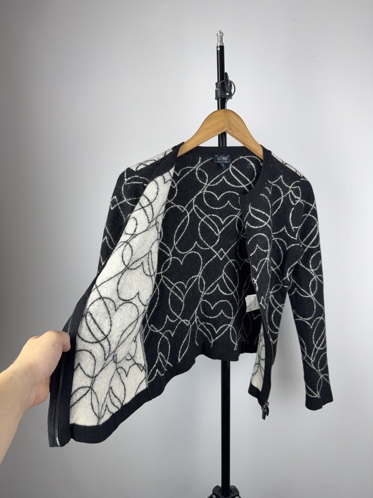 Armani Luxury 00s Designer Armani Jeans full zip sweater Size M / US 6-8 / IT 42-44 - 8 Thumbnail