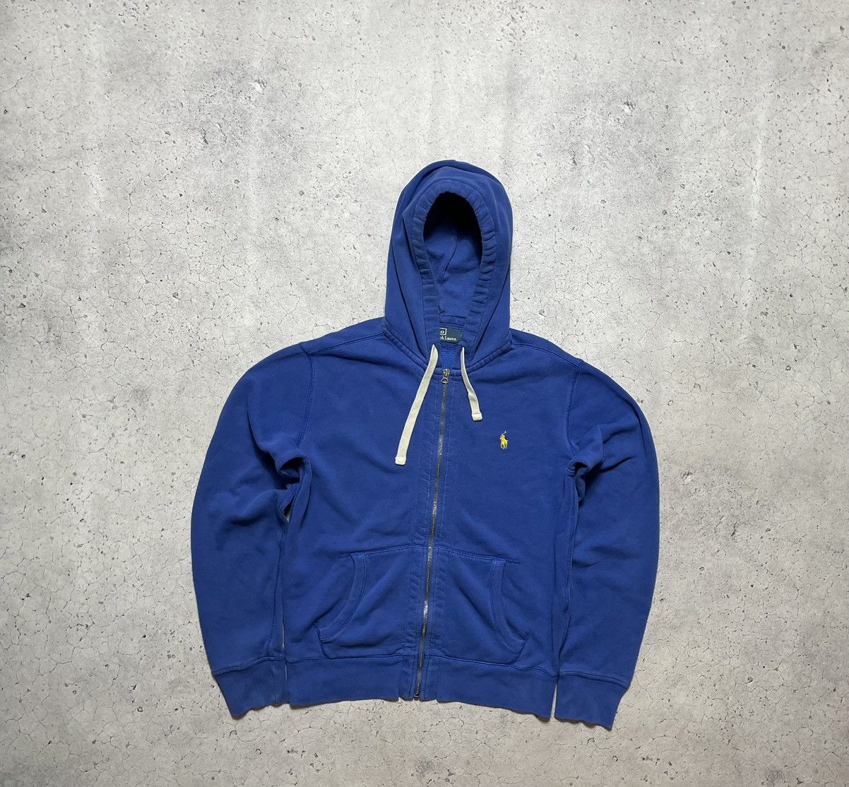 Polo Ralph Lauren × Ralph Lauren × Vintage Vintage Blue Zip Up Hoodie Polo Ralph Lauren Hype PRL Y2K Size US S / EU 44-46 / 1 - 1 Thumbnail