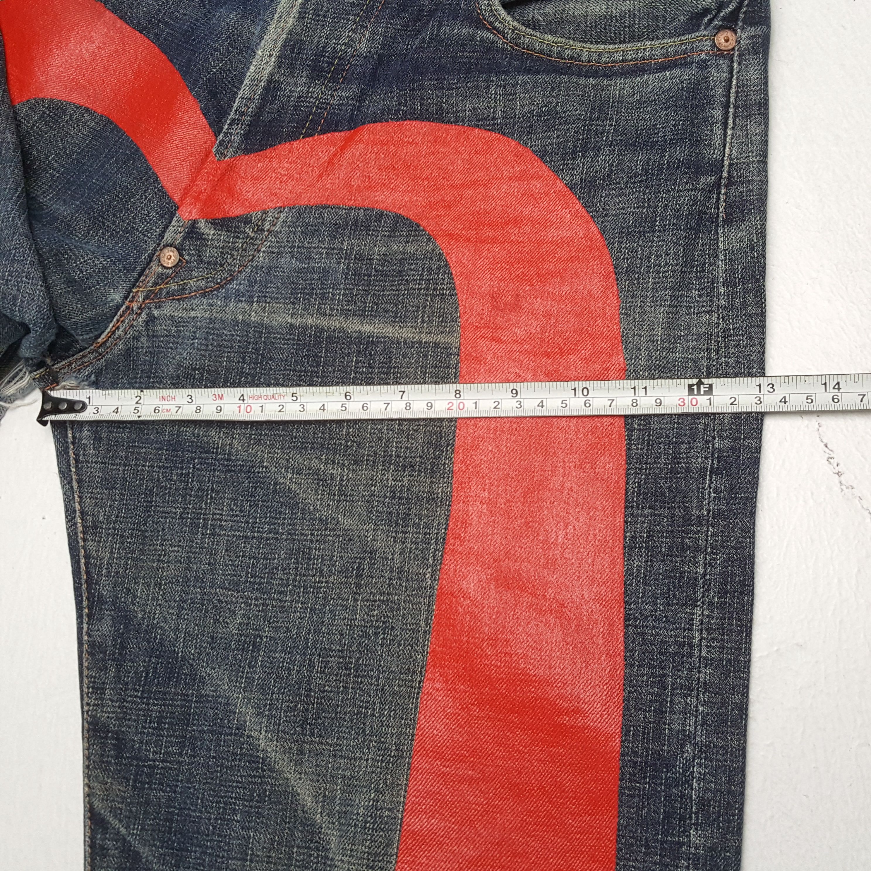 Evisu × Vintage EVISU Japanese Brand Streetwear Custom Daicock Jeans Size US 30 / EU 46 - 9 Thumbnail