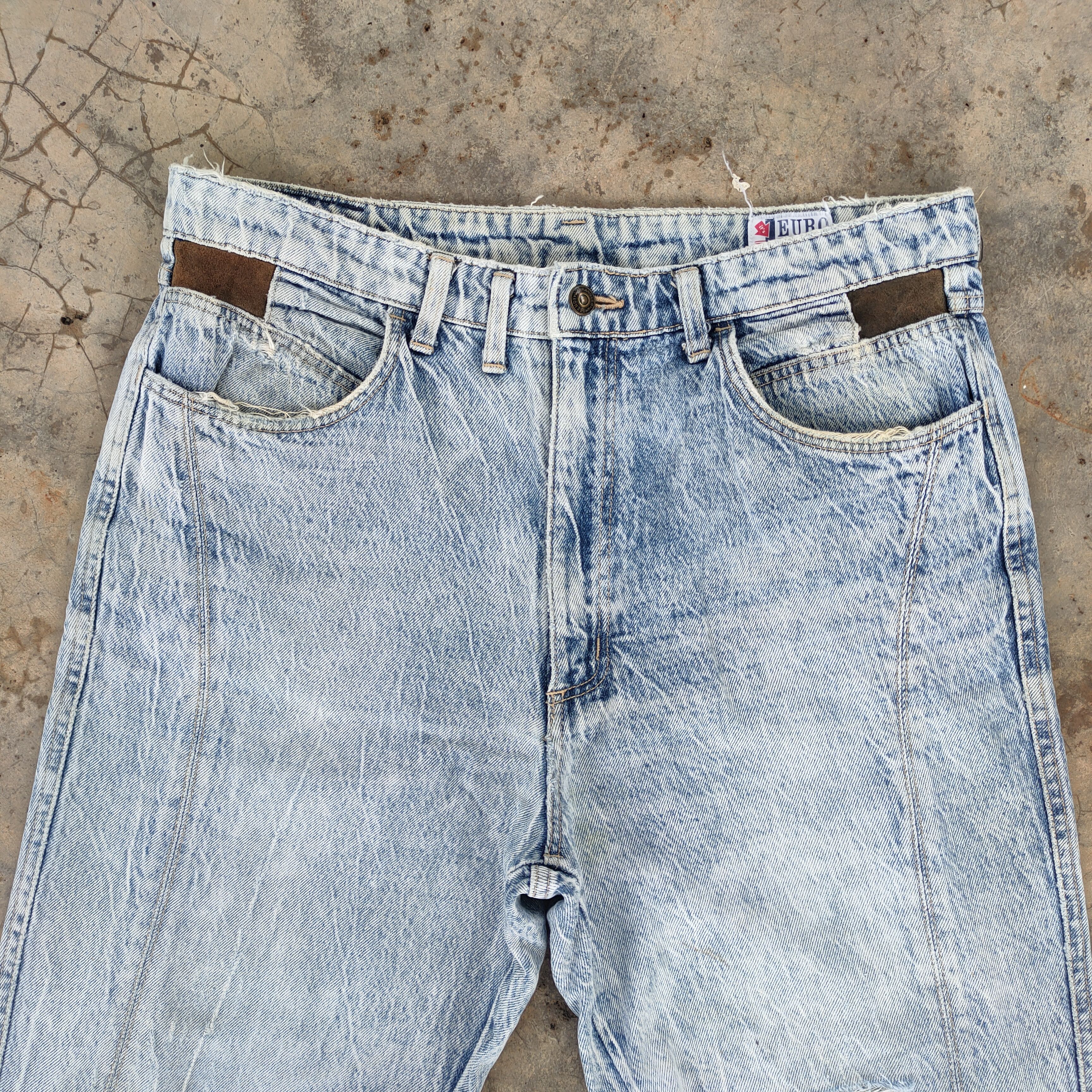 Seditionaries × Wrangler VINTAGE EURO WRANGLER FADED DISTRESSED JEANS DENIM PANTS Size US 36 / EU 52 - 3 Thumbnail
