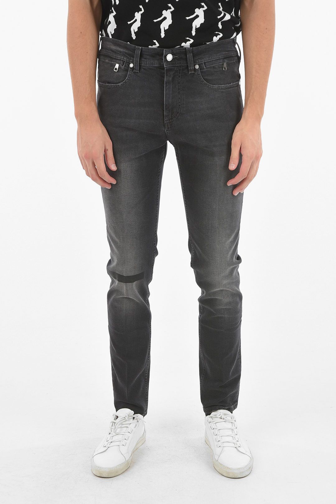 image of Neil Barrett Og1Mm1223 Jean In Gray in Grey, Men's (Size 31)