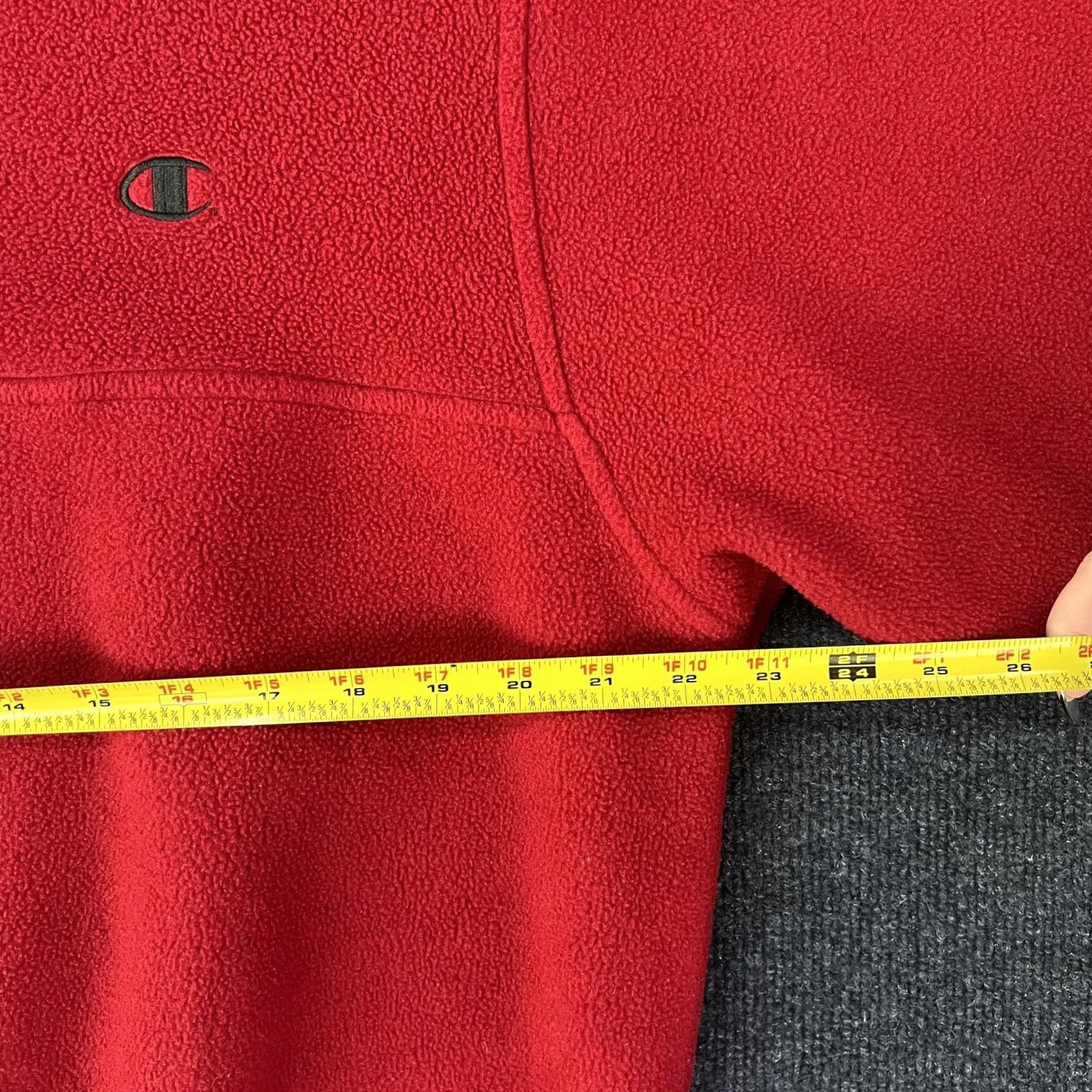 Champion Champion Sweatshirt Pullover Mens M Red 1/4 Zip Fleece Casual Athletic Size US M / EU 48-50 / 2 - 5 Thumbnail