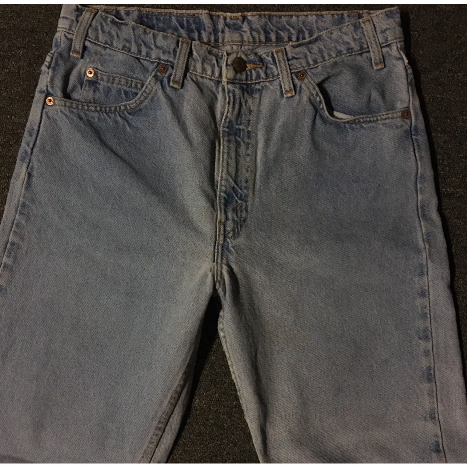 Levi's VINTAGE Levis Jeans 31 80s 90s Grunge Biker Punk Skate Orange Tab Faded Distress 505 Size US 31 - 7 Thumbnail