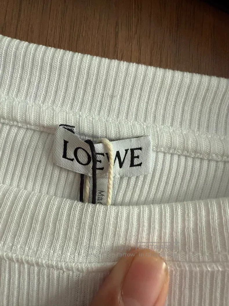 Loewe Loewe White long-sleeve T-shirt, front has embroidered log Size US XL / EU 56 / 4 - 2 Thumbnail