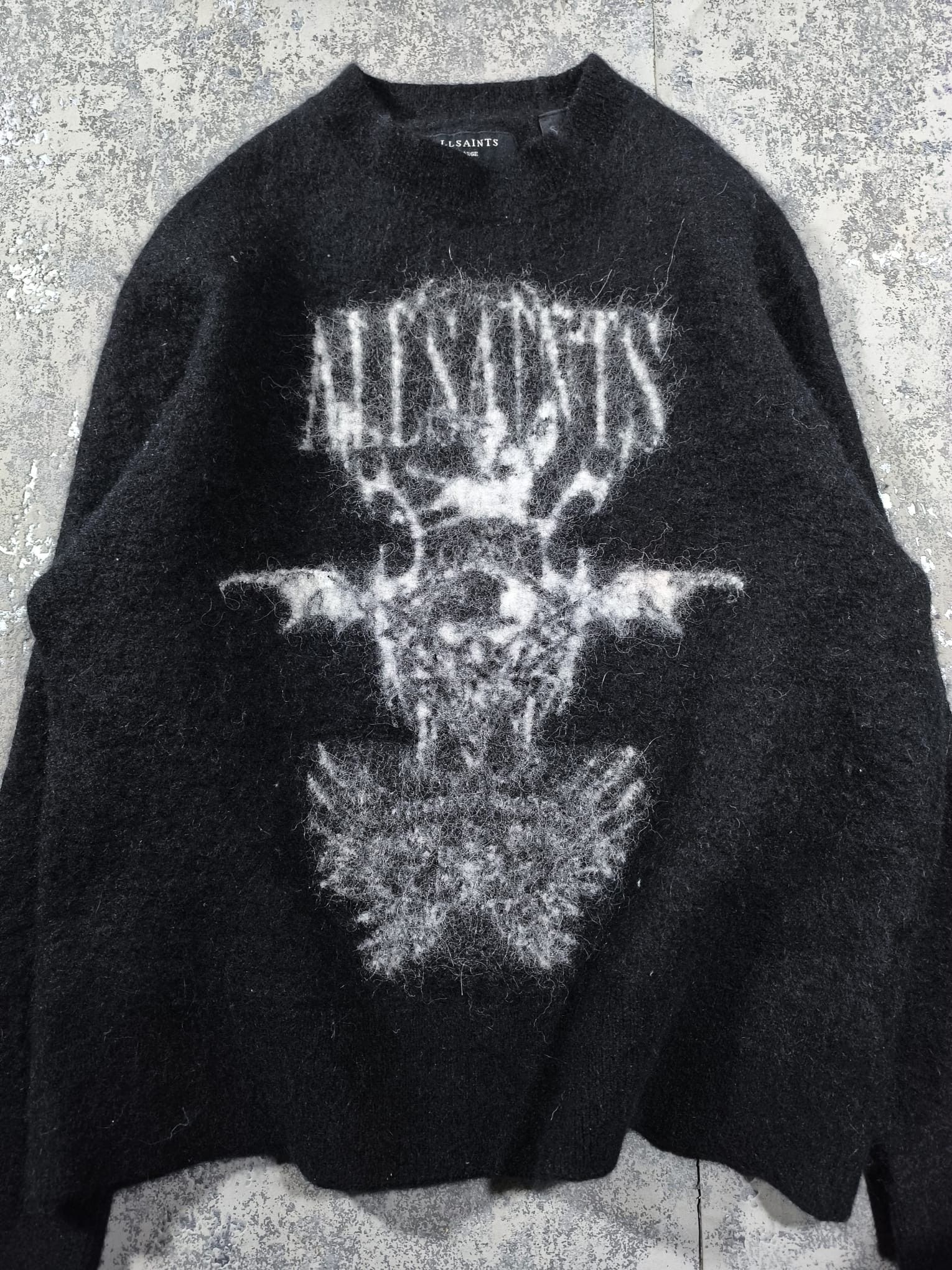 Allsaints AllSaints Meta Crew Sweater Wool Distressed Look Size US XS / EU 42 / 0 - 3 Thumbnail