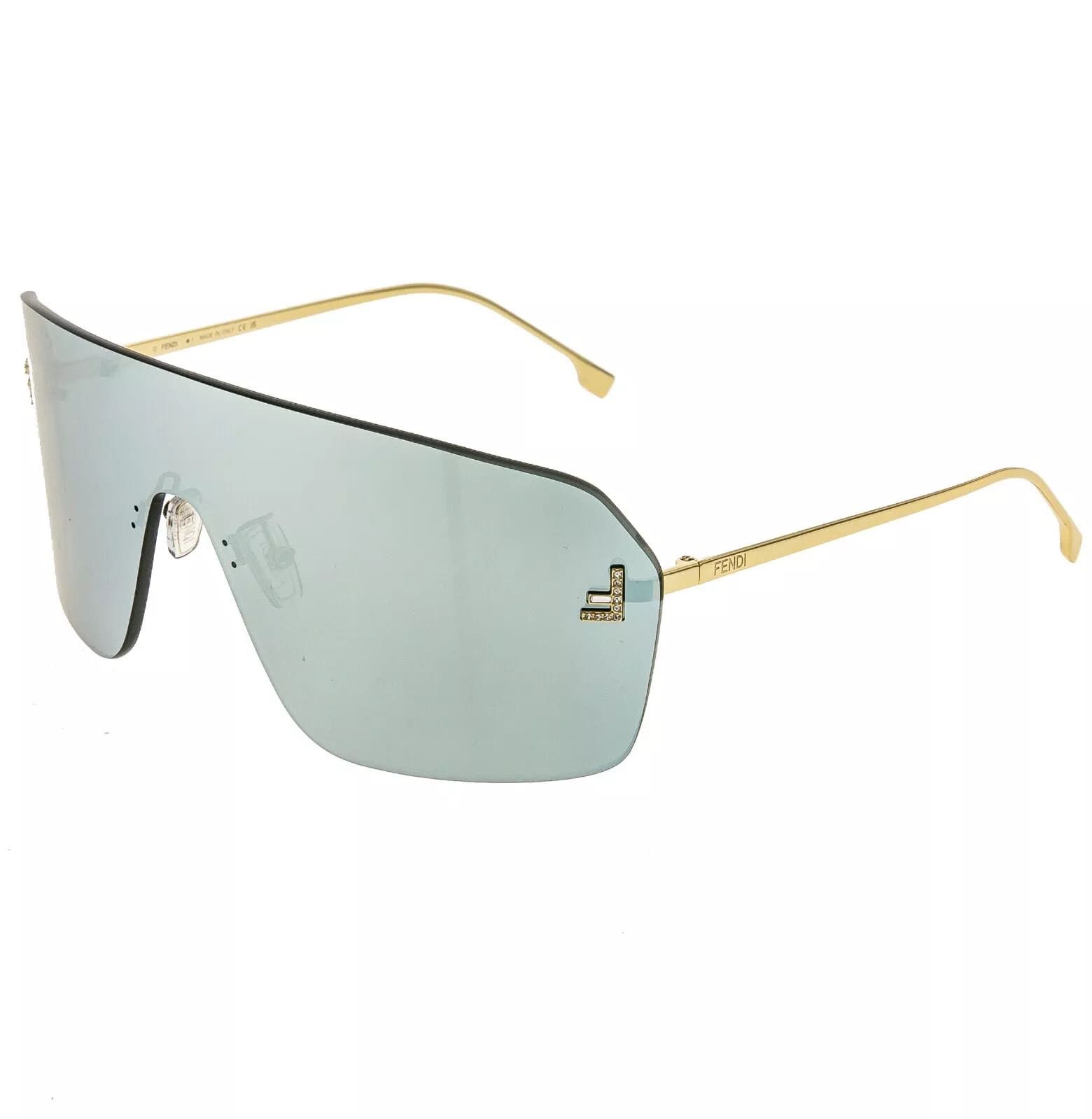 Fendi FENDI FIRST 4121 Gold Blue Mirror Unisex Mask FE4121US Size ONE SIZE - 4 Thumbnail