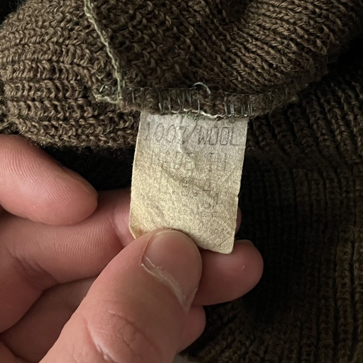 Other Vintage 40s WWII US Army Military Knit Wool beanie hat Size ONE SIZE - 5 Thumbnail