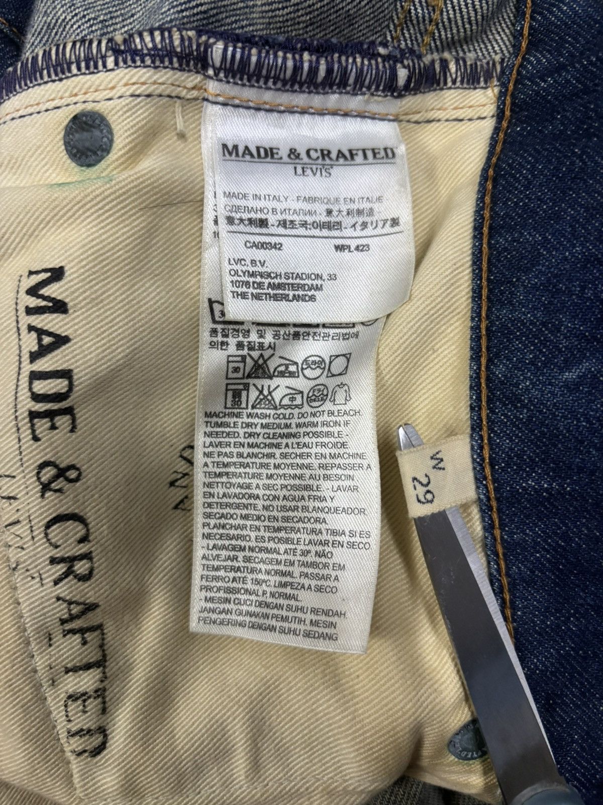 Levi's Levis Made & Crafted TackSlim Distressed Jeans Made in italy Size US 29 - 17 Thumbnail
