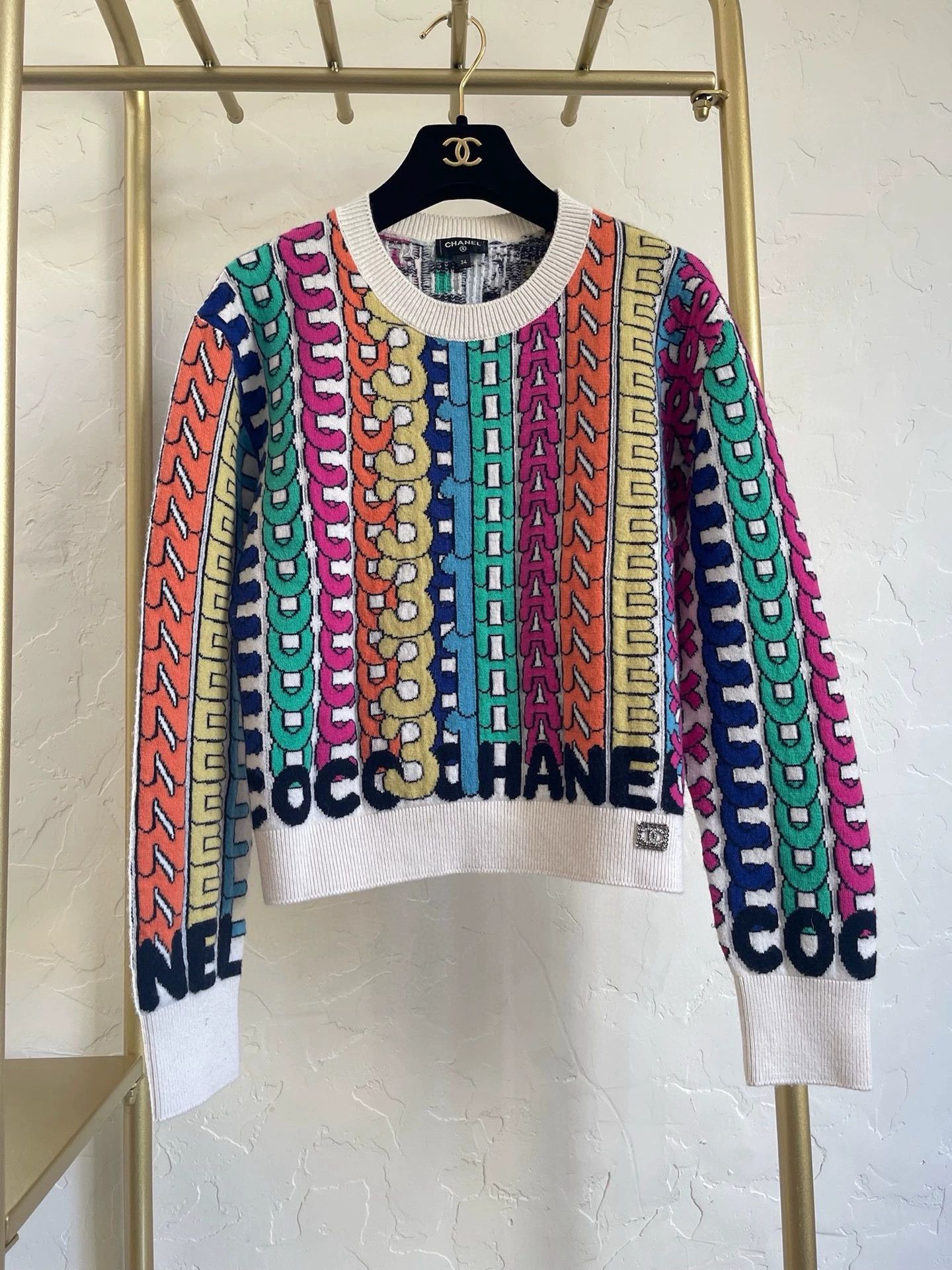 Chanel 2021 Rainbow Logo Sweater - dmc