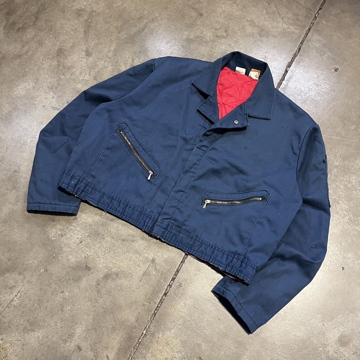 Vintage × Wrangler Vintage 80s Big Ben Wrangler Cropped Workwear Jacket Boxy Size US S / EU 44-46 / 1 - 2 Thumbnail