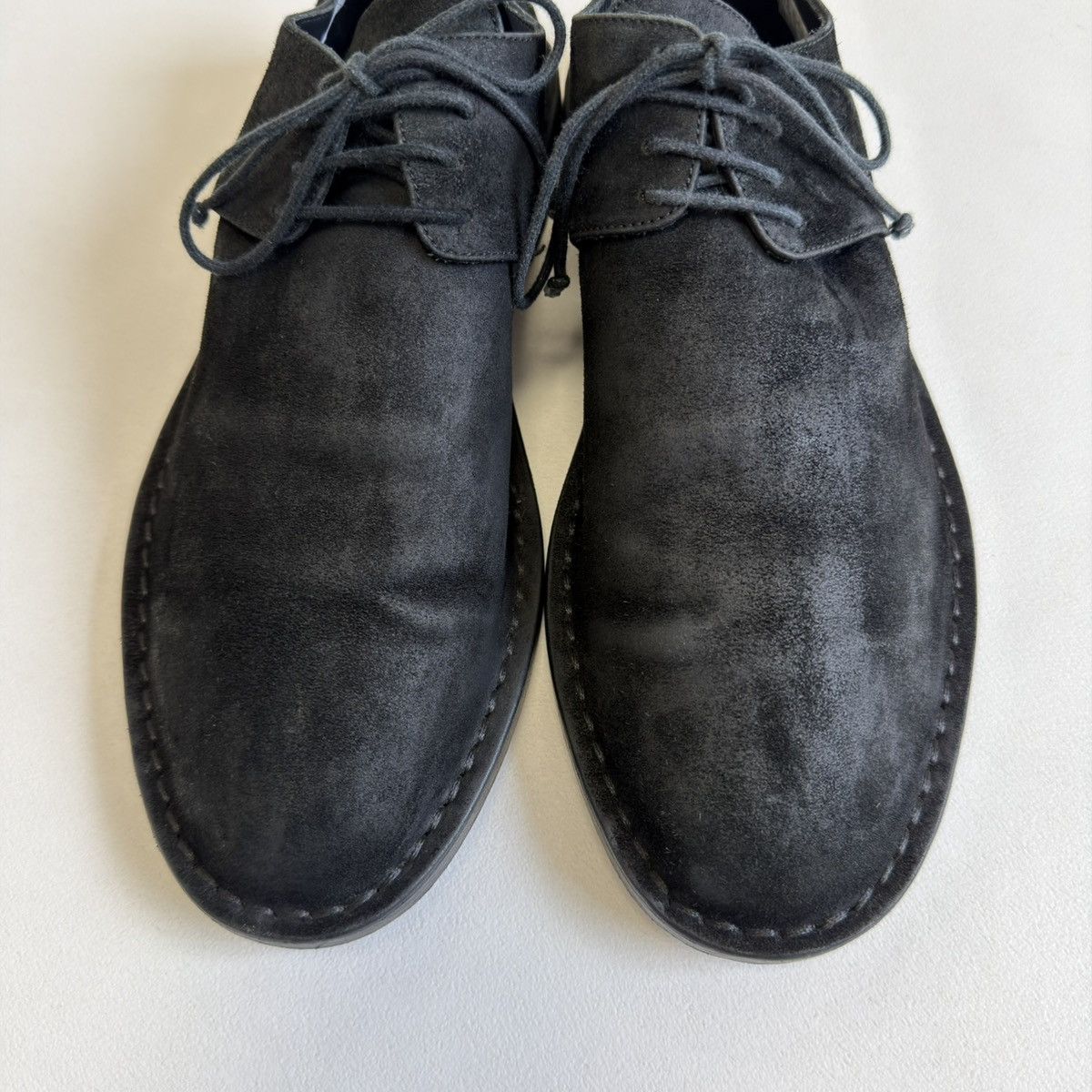 Ann Demeulemeester Sample Black Burnished Suede Lace Up Shoes Size US 9 / EU 42 - 5 Thumbnail
