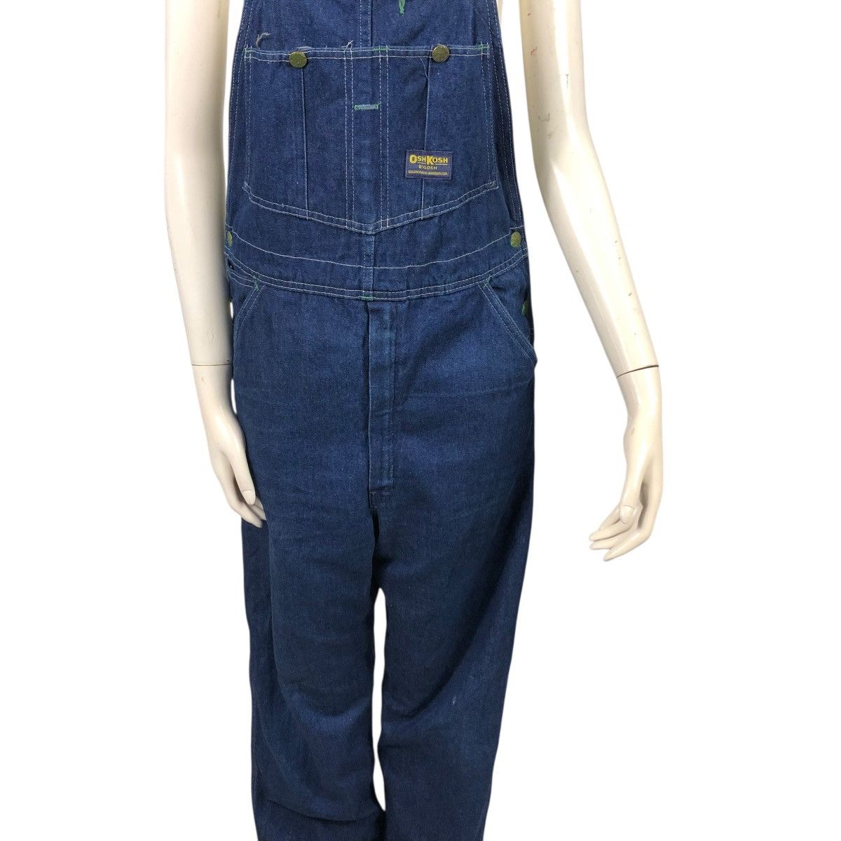Oshkosh 🔥VINTAGE WORKER JUMPSUITS OVERALL OSHKOSH INDIGO DENIM Size US 32 / EU 48 - 4 Thumbnail