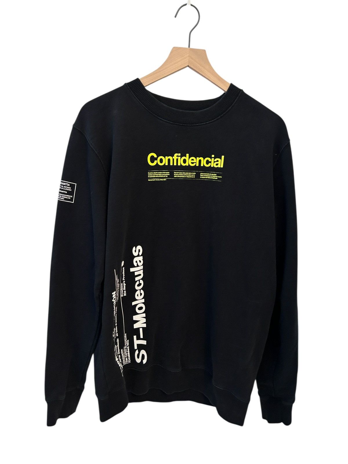 Marcelo Burlon Marcelo BURLON Confidential Sweatshirt, Black/ Multi Medium Size US M / EU 48-50 / 2 - 1 Thumbnail