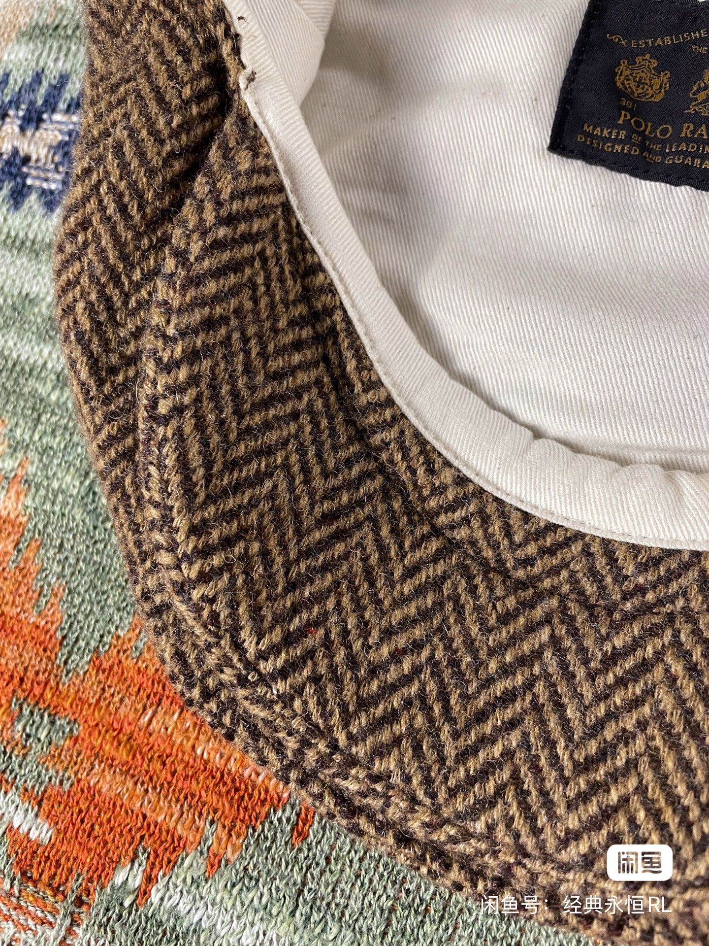 Ralph Lauren Polo Ralph Lauren Wool Tweed Flat Cap Newsboy Cap Peaked Hat Size ONE SIZE - 4 Thumbnail