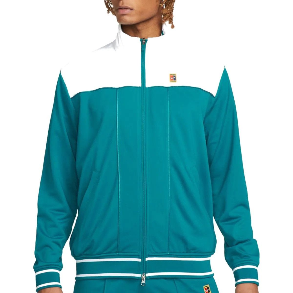 Nike Nike Court Men's Tennis Jacket Bright Spruce / White Size US S / EU 44-46 / 1 - 1 Thumbnail