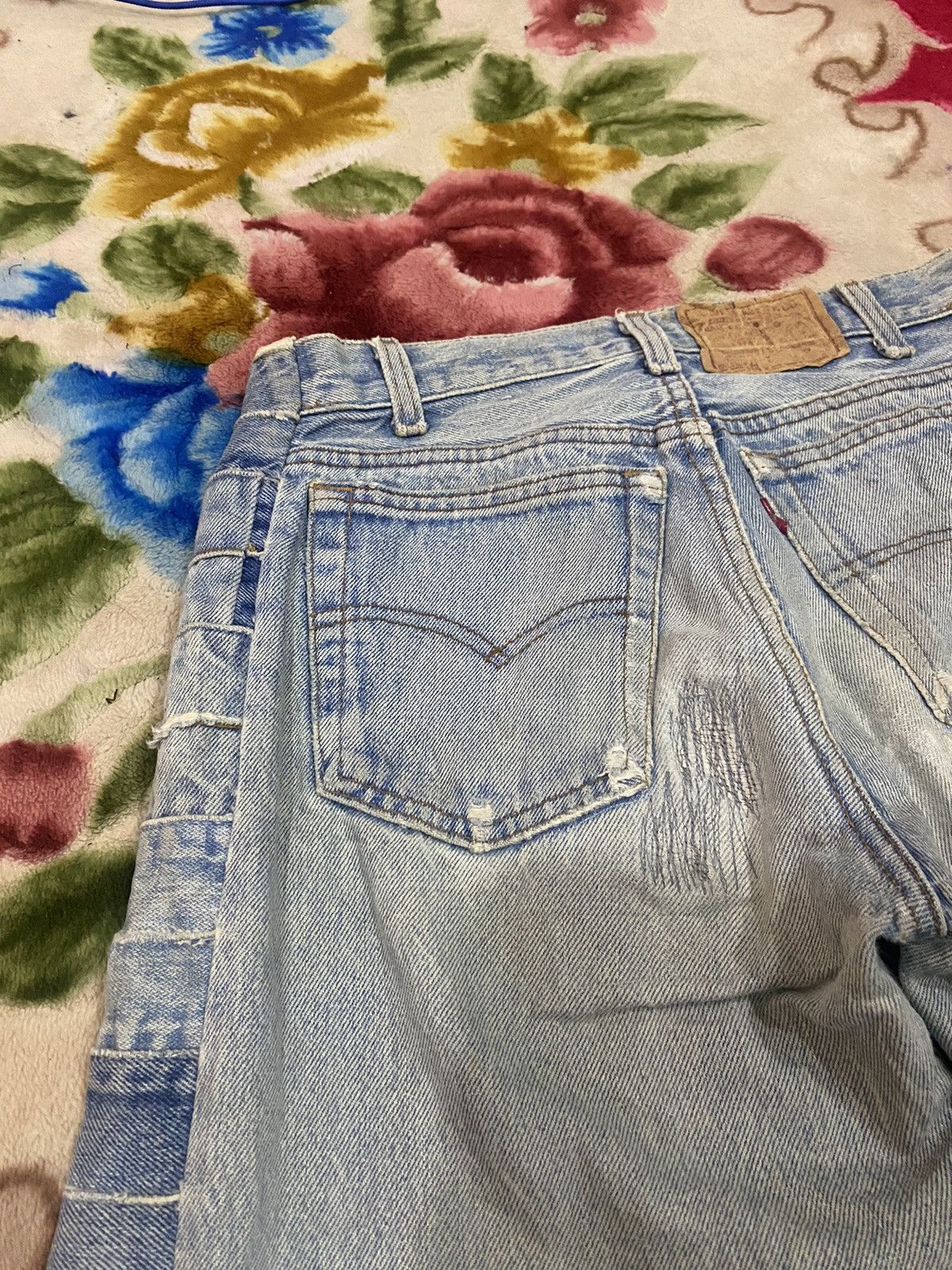Levi's × Vintage Vintage 80s Levis Reconstruction Remake Flare Denim Wide Size US 28 / EU 44 - 13 Thumbnail