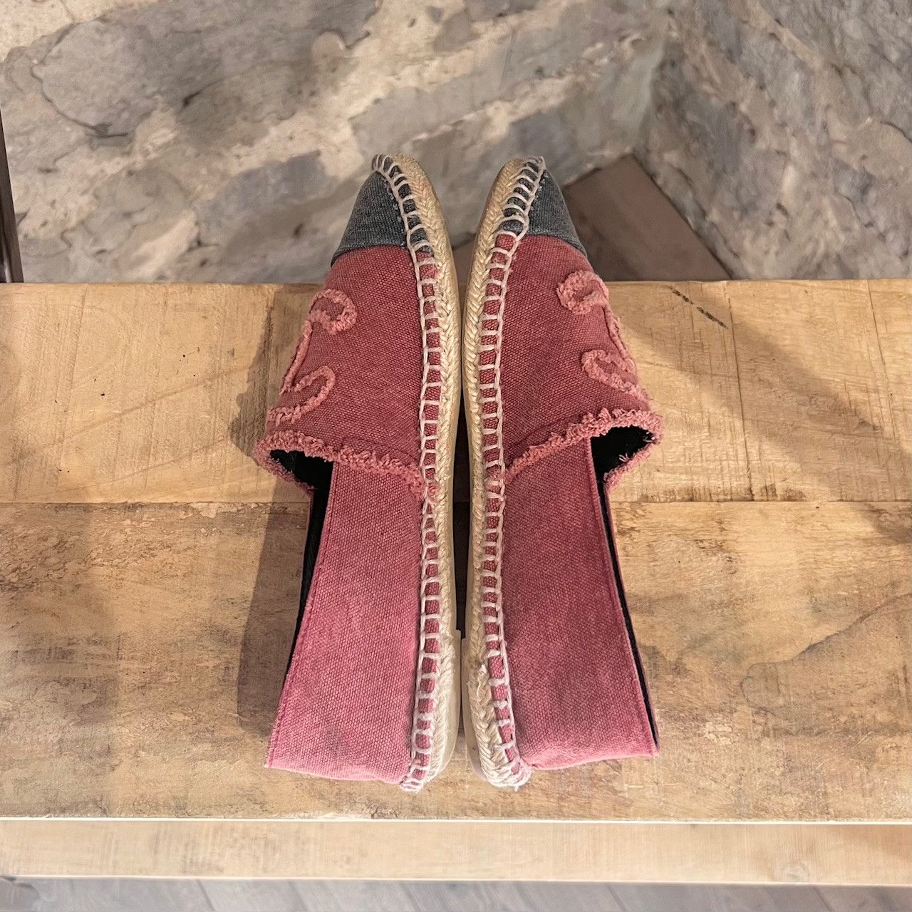 Chanel Chanel Pink Denim Cotton Espadrilles Size US 10 / IT 40 - 6 Thumbnail