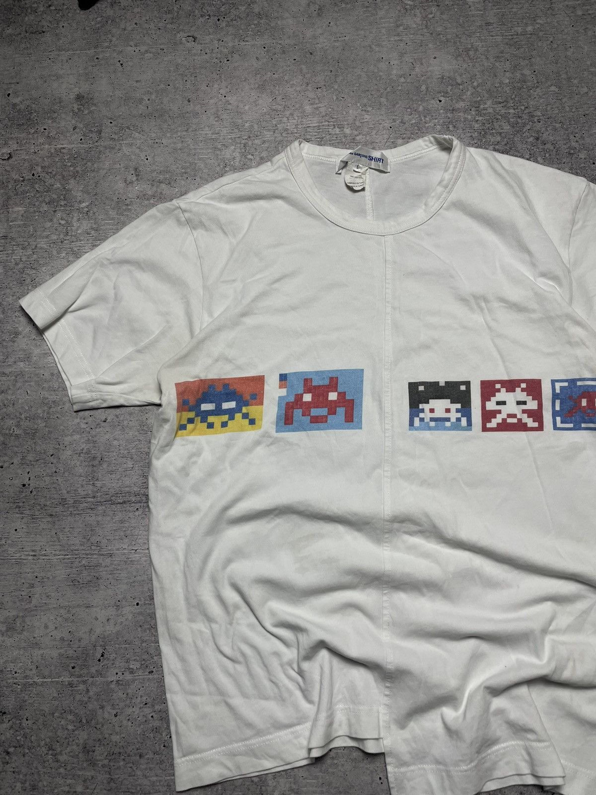 Comme des Garcons Comme des Garcons Homme Plus PixelGraphic Tee White Japan Size US L / EU 52-54 / 3 - 2 Thumbnail
