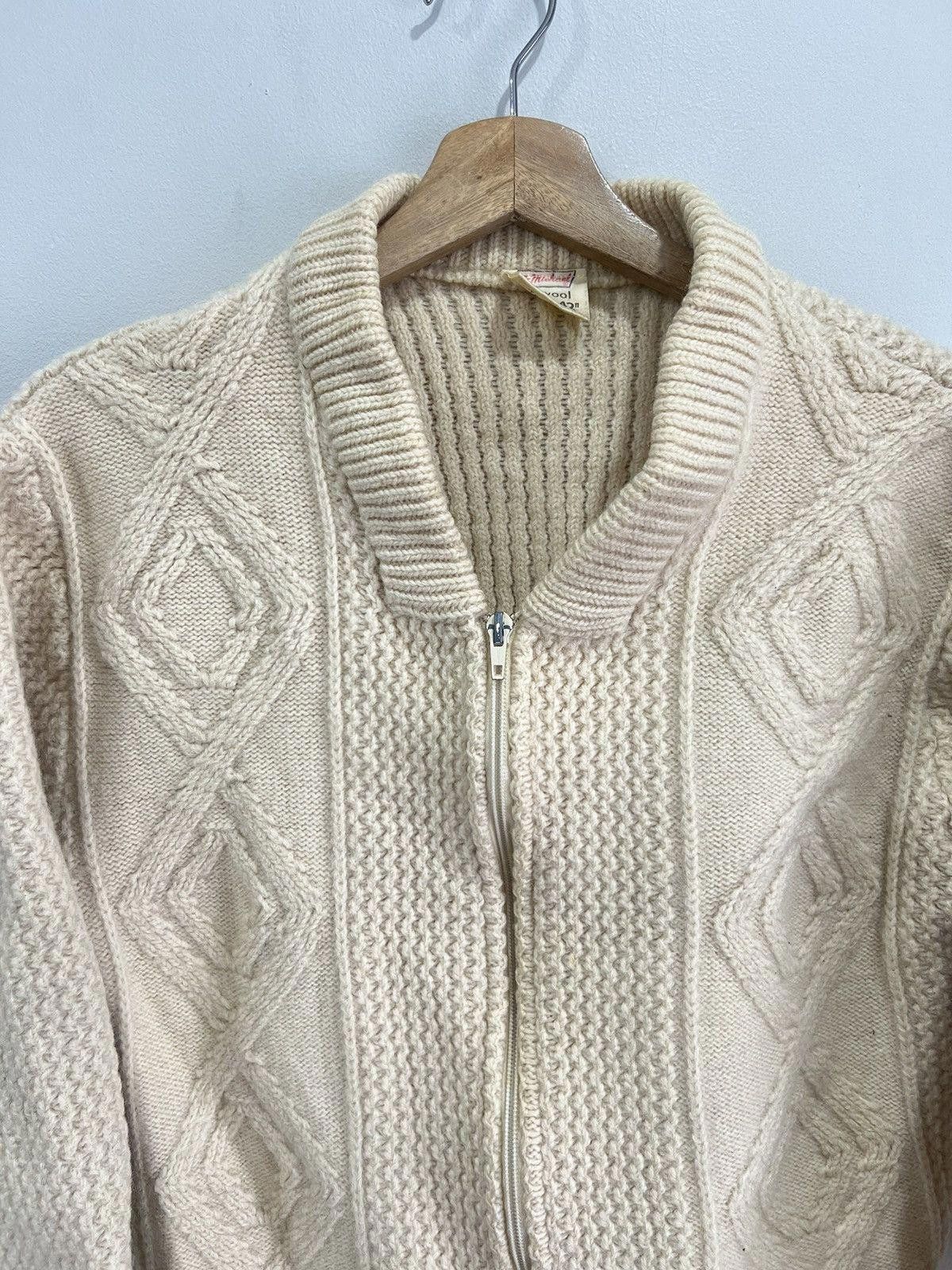 Vintage Vintage Womens Cable Knit Zip Up Sweater Size S / US 4 / IT 40 - 3 Thumbnail