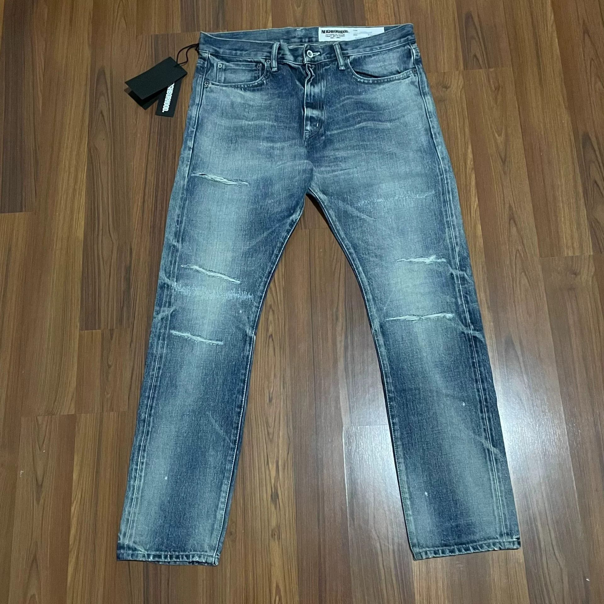 Neighborhood NEIGHBORHOOD Distressed Patch Jeans Size US 30 / EU 46 - 1 Thumbnail