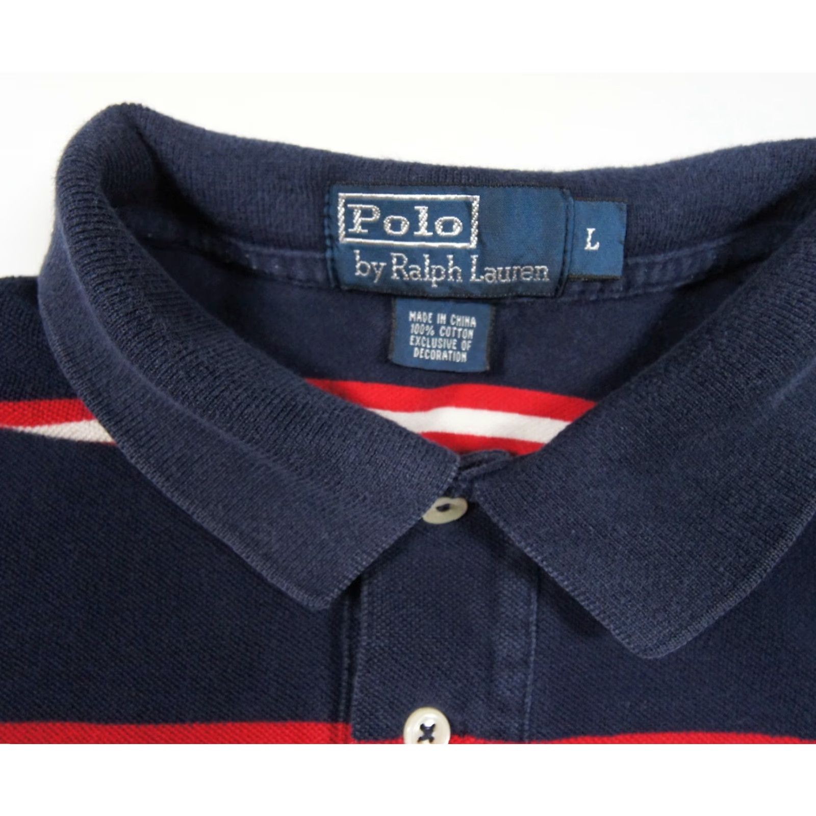 Polo Ralph Lauren Polo Ralph Lauren Striped Polo Shirt Mens Large Blue Short Sleeve Collared Preppy Size US L / EU 52-54 / 3 - 5 Thumbnail