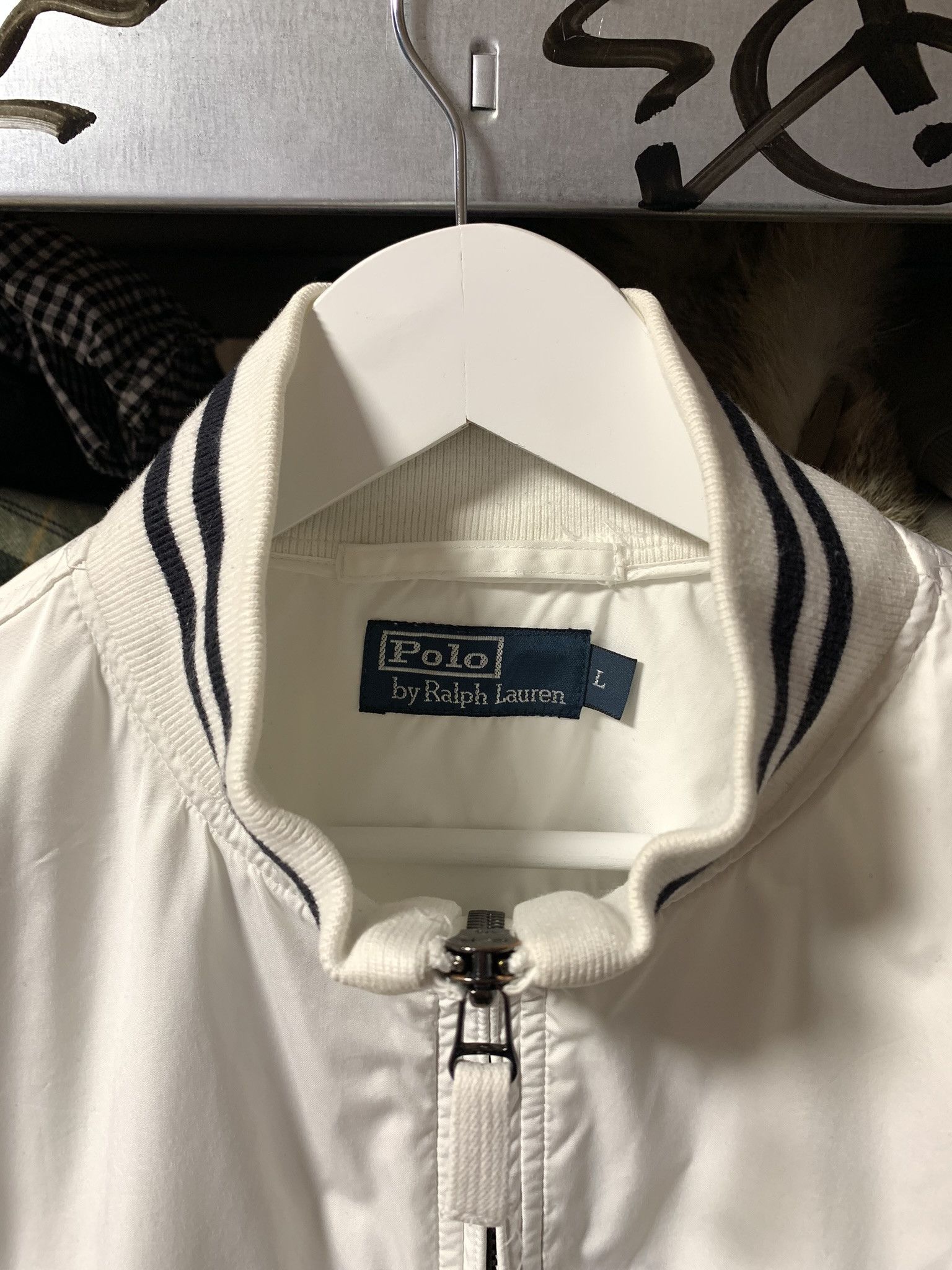 Polo Ralph Lauren Ralph Lauren Men's Windbreaker Bomber Jacket Luxury White L Size US L / EU 52-54 / 3 - 6 Thumbnail